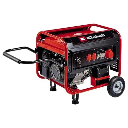 Einhell Générateur (essence) TC-PG 55/E5 (moteur de commande 4 temps à faibles émissions, 2 prises de courant 260 V et 1 prise de courant 400 V, réservoir 25 litres, sécurité manque d’huile)