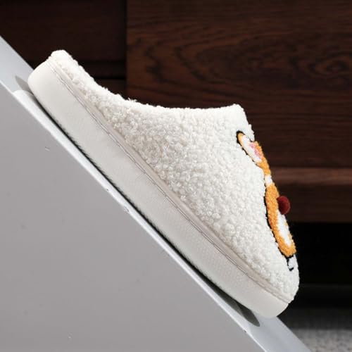 Image of Highland Cow Slippers for Women Plush Scottish Highland Cow Animal Slippers Warm Non Slip Home Indoor Slippers