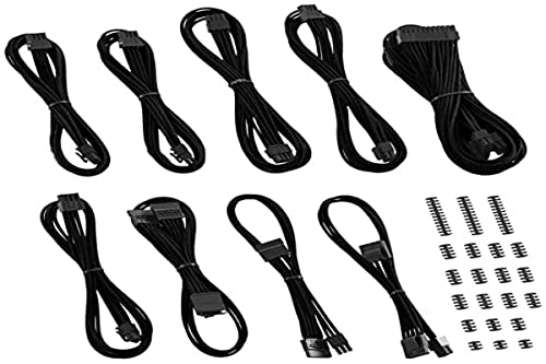 CableMod C-Series Classic ModMesh Sleeved Cable Kit for Corsair RM Black Label/RMi/RMX (Black)
