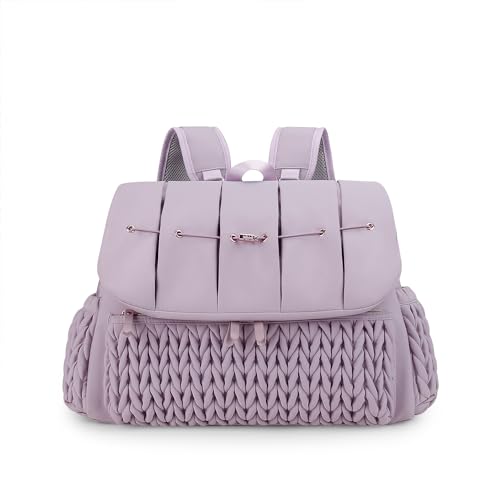 Lmbabter Diaper Bag Backpack with Changing Pad, Purple
