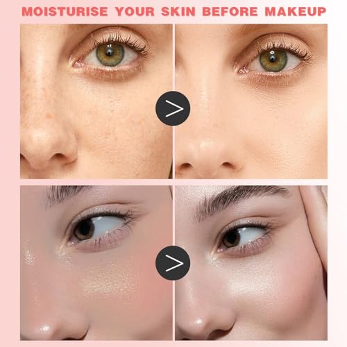 Face Primer, Gel Cream Primer Makeup, Moisturizing Face Foundations for Cover Pores, Oil Control, Pore Minimizer Gel Cream, Smoothing & Firming Anti Wrinkle Pre-Makeup for Dry Skin - Image 4