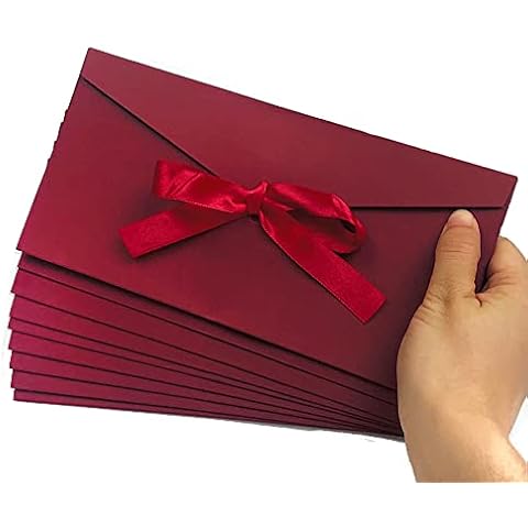 10 Pack Retro Kraft Envelopes Buckle Envelope with Ribbon Gift Card Premium Envelopes for Handmade Invitations Letters Wedding Birthday or Festival Cards Envelopes Cover