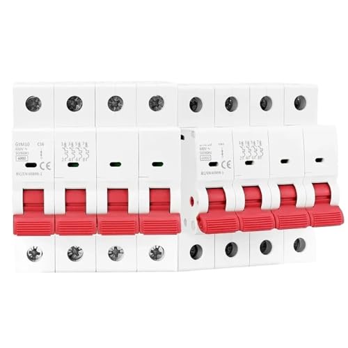 Mini disjoncteur 16A 4 pôles type C avec pouvoir de coupure 6KA élevé