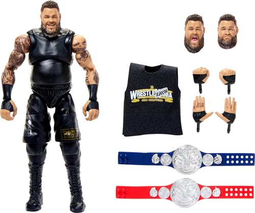 Mattel WWE Ultimate Edition Fan Takeover Action Figure, Kevin Owens Collectible Set with Interchangeable Accessories Like Extra Heads & Swappable Hands by Mattel - Used condition - US$39.26