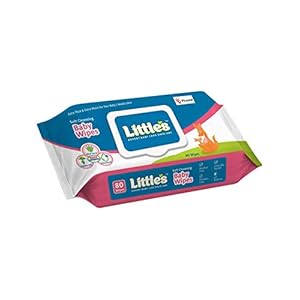 Little’s Soft Cleansing Baby Wipes Lid Pack (80 Wipes)