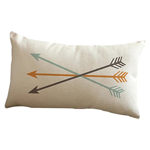 GBSELL Pillow Cover Arrow Printing Pillow Case Cafe Home Party Christmas Decor Cushion (M-1PC)