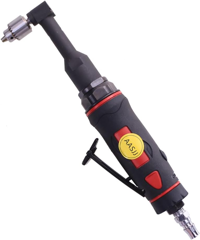 Air Drill Pneumatic Airplane Drill Aero Drill 0.5HP for Industrial Aircraft Aircraft Repair 90 Degree Air Angle Drill (AT-7007)