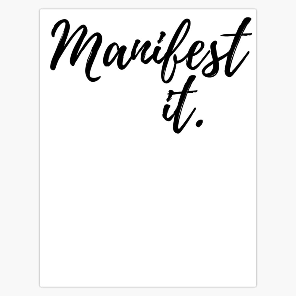 Manifest It Quote Sticker Vinyl Waterproof Sticker Decal Car Laptop Wall Window Bumper Sticker 5"