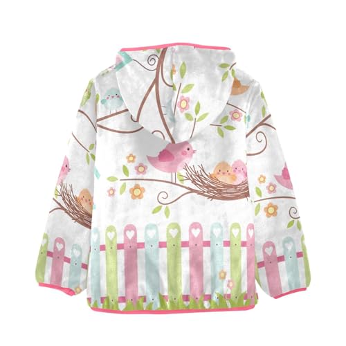 OTVEE Spring Cute Bird and Nest Kids Hoodie Jacket Fall Spring Full Zip Warm Outwear Coat2