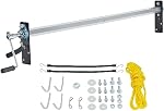 VEVOR Hand Crank Tarp Roller Kit, 64" to 104" Wide, Aluminum Alloy, Manual Cab Level Dump Truck Tarp Roller with 7" Sponge-Wrapped Handle, Perfect for Dump Trucks, Trailers, Trash Haulers (No Tarp)