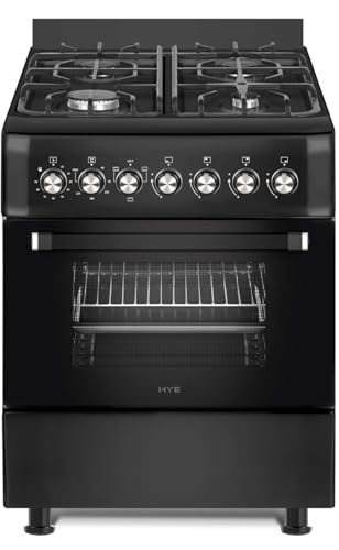 HYE Cooker - Gas Cooker With 4 Gas Burners 62L Electric Oven