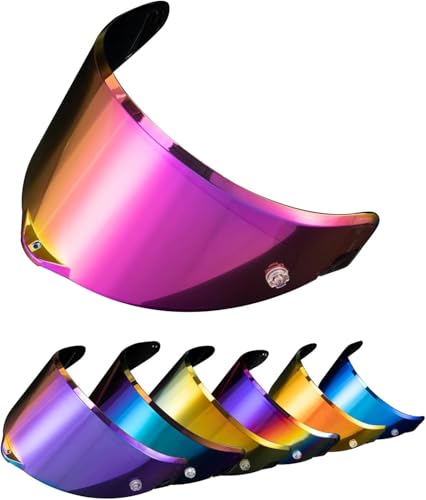 PSLER Visiera per AGV Pista GP RR Pista GPR CORSA-R RACE 3 RACE 2,Visiera Colorata Accessori per Casco da Moto Ricambio(Rosso Rosa Intenso)