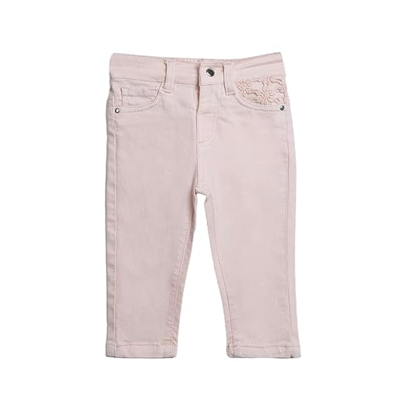 Karrot by Shoppers Stop Solid Cotton Regular Fit Infant Girls Jeans (S21700GJNS346P-P)