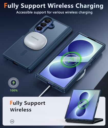 Image of FNTCASE for Samsung Galaxy Z Fold 7 Case Magnetic with Hinge Protection | Screen Protector Phone Cases, Anti Yellowing, Matte, Rugged Shockproof Protective Bumper, Cell Cover