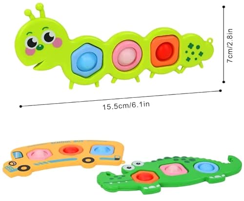 Pop Fidget Toys Push Bubble Pop Keychain Toys Caterpillar Shape Fidget Toy Mini Stress Relief Hand Toys Hard Shell Toy Cheap For Kids And Adults #TOP3