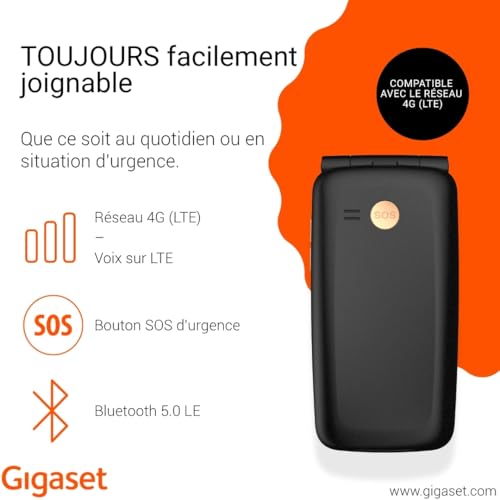 Téléphone Gigaset GL795 4G 2 8 pouces 2MP 1400mAh - vue 4
