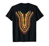 Dashikis Dyshque's Kitenge Dashiki Artwork African Graphic Print T-Shirt - Women's Unisex-Adults & Kids - Black - Short Sleeve - Classic Fit - Pull On - Small