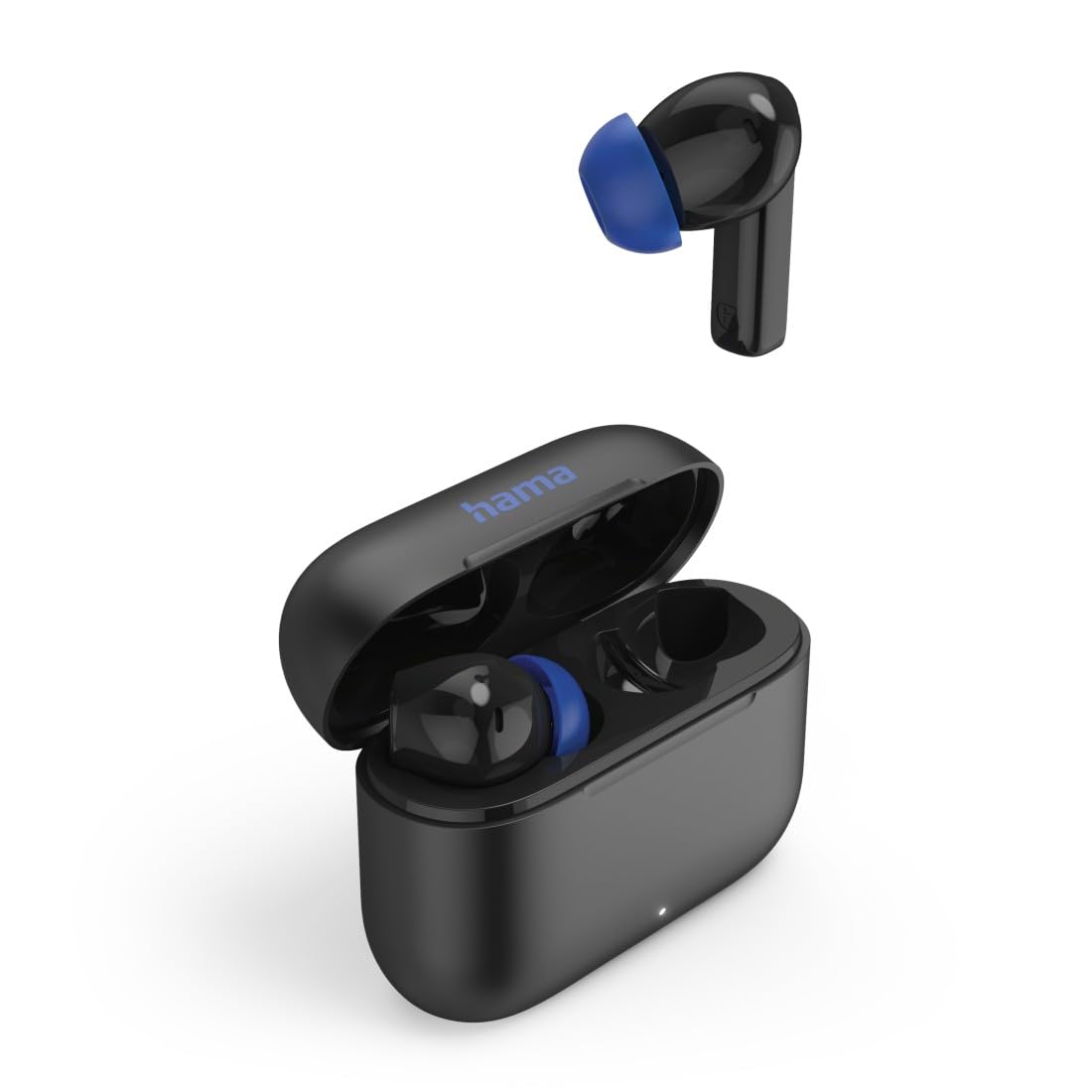Hama Bluetooth Kopfhörer (kabellos, TWS-Kopfhörer, Active Noise Cancelling, Earbuds mit Ladestation, ENC, In-Ears, USB-C Schnellladen, Bluetooth-Headset, App-/Sprachsteuerung, Touch Control) schwarz