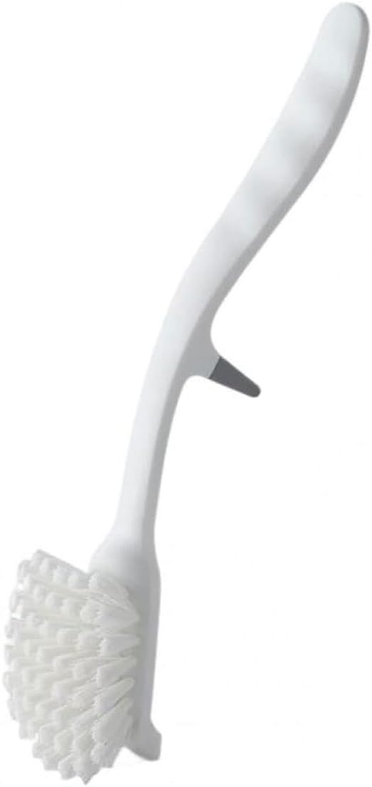 Dishwashing Brush Long Handle Dense Bristles Labor-Saving Remove Kitchen Sink Stove Dish Washing Cleaning Brush for Home，for Dishes and Household Cleaning ﻿(White)