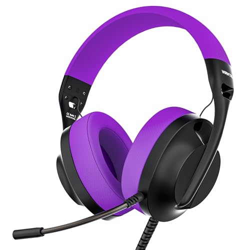 Image of WIRWTRU Wired Gaming Headset for PS5, Xbox, Xbox Series X|S, PC, PS4 | 198g Lightweight Design, Noise Cancelling Microphone, Soft Earmuffs, 3.5mm Jack for Gaming & Work