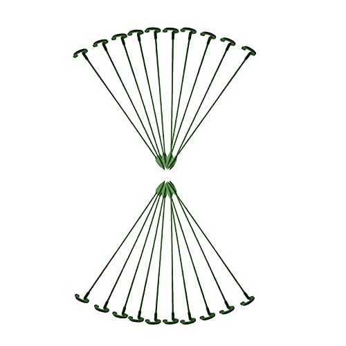 HXRZZG Lot de 20 tuteurs de plantes en métal à tige unique de 17,9 cm pour plantes de jardin, support pour plantes grimpantes Cover