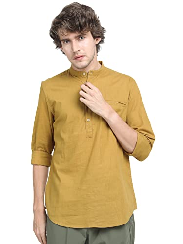 Image of KETCH Men Cotton Slim Fit Solid Full Sleeve Shirt