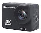 170° Weitwinkel AgfaPhoto Realimove AC9000-30 m wasserdichte Digitale Action-Kamera (True 4K, EIS Anti-Shake, 170 ° -Winkel, 2,0-Zoll-LCD-Bildschirm, 18 Zubehörteile, WLAN) Schwarz