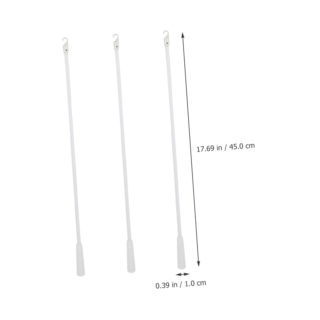 IMIKEYA Lot De 3 Tringles À Rideaux Accessoires pour Store Inclinable avec pour Stores De Fenêtre Élégants Et Faciles À Utiliser 3 Pièces X 3