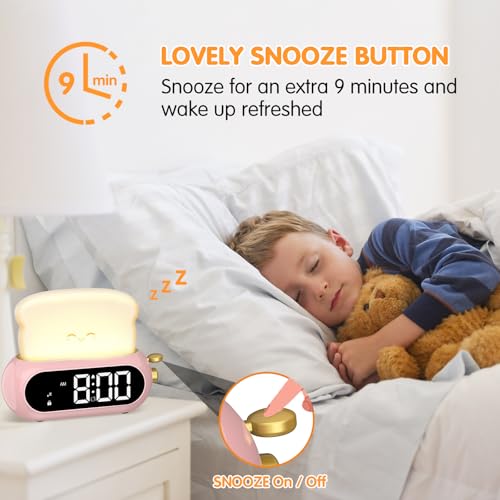 Netzu Cute Nightlight Kids Alarm Clock