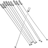 Healifty Metal Stick Pin Silver Brooch Safety Pins Long Needle Eye Pin with Stopper Ends for Men Women Suit Tie Hat Scarf Accessories 90mm 20Pcs (Silver) - Image 1