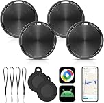 Tag Android, Traceur Compatible avec l'application Google Find Hub Device (Android Uniquement), Tracker Tag Bluetooth pour Clés, Bagages, Sacs, Valises(4Pack)