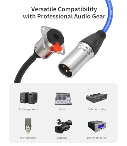 Cable audio Jack 6.35mm a XLR macho 0.6 m HUALEU miniatura 2