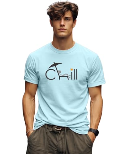 Image of INKKR Regular Fit Half Sleeves Round Neck Typographic Printed Cotton T-Shirt