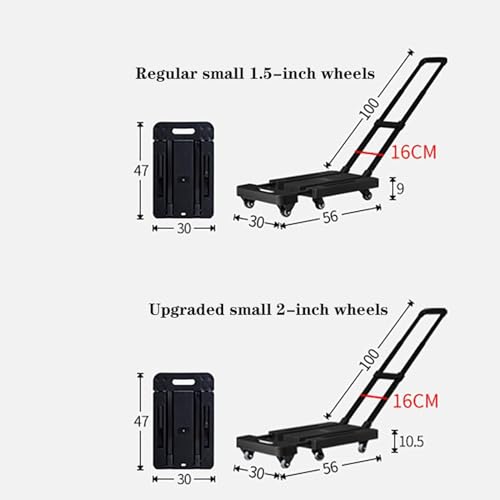 Carretilla plegable portátil para carga doméstica miniatura 2