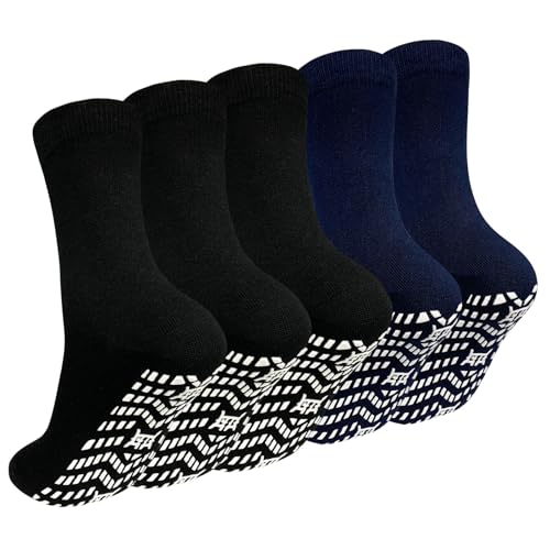 ZAKASA Non Slip Grip Socks - Non Skid Crew Grippy