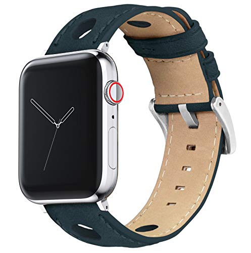 Image of BARTON WATCH BANDS - Horween Leather Watch Bands Compatible with Apple Watch Models - 1, 2, 3, 4, 5, 6, 7, 8, 9, 10, SE, Ultra & Ultra 2