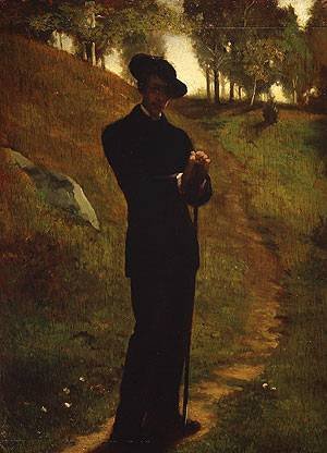 Peinture à l'huile The Painter 1859 John Lafarge, portrait sur toile décoration 16x20