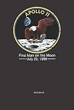 Notizbuch: Apollo 11 Mandala Notizbuch / Tagebuch / Journal mit 120 leeren Linierte Seiten astronaut,