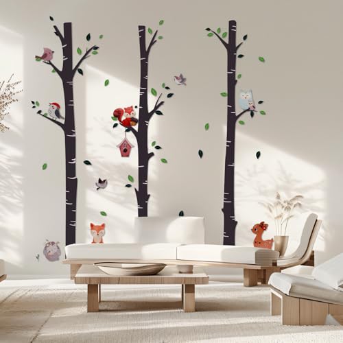 Set 4 vinilos animales del bosque para pared miniatura 4