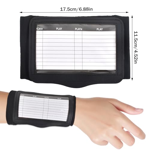 Football Play Wristbands Sports Wristband Playbook Wristband with 2 Playsheet Compartments Wristband Football Coaching Board Wrist Brace Playbooks For Various Sports - Image 3