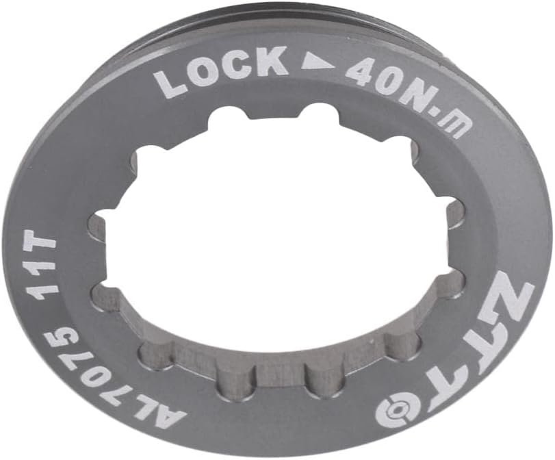 Ultra Mountain Bike Cassette Cover Lock for 8/9/10/11 Speed Flywheel - Steel - Track/Fixed Gear - Fits Road/Folding Bikes - Blue, Red, Gold, Titanium - Cycling Accessor - Titanium