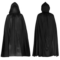2 Stück Umhang, Schicker Schwarzer Umhang Für Halloween Und Kostümfeste, 140cm Langer Umhang Ideal Für Zauberer Kostüm Und Rollenspiel