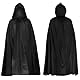 2 Stück Umhang, Schicker Schwarzer Umhang Für Halloween Und Kostümfeste, 140cm Langer Umhang Ideal Für Zauberer Kostüm Und Rollenspiel