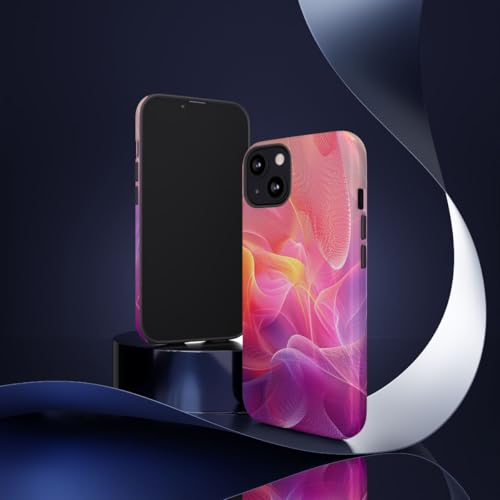 Coque rigide iPhone 13 design abstrait violet avec finition brillante - 2