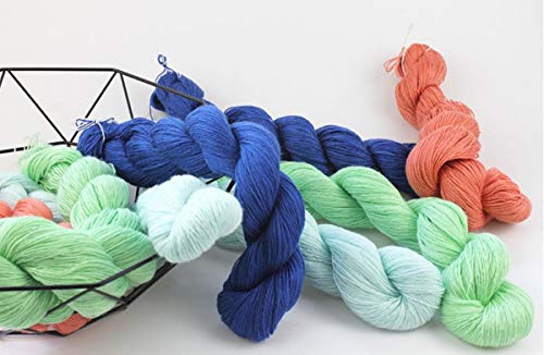 Lotus Yarns Lace Weight 1 Skein Cashmere Knitting Yarn Comfortable Soft Crochet Yarn Great For Baby Garments, Scarves, Hats, And Craft Projects (20-Light Blue) #TOP2