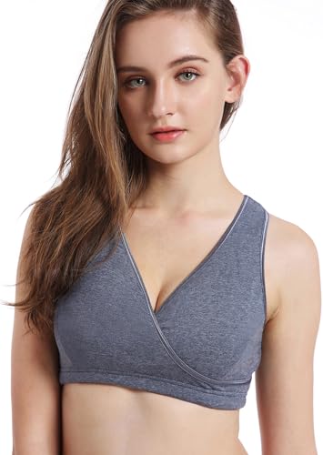 Image of CAKYE 4 Pack Nursing Bras for Breastfeeding Maternity Cotton Sleep Bralette
