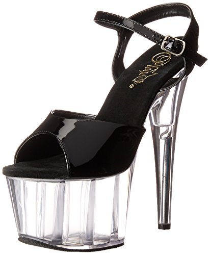 Pleaser ADORE-709 Blk Pat/Clr - 5 UK - Blk Pat Clr