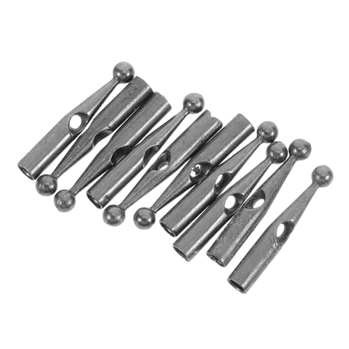 Outanaya 10個 傘のビーズアクセサリー 交換用テー ズ 交換用傘テー ズ 傘のテー ド 傘のアクセサリー 傘修理アクセサリー ミニ折りたたみ傘 Black 金属