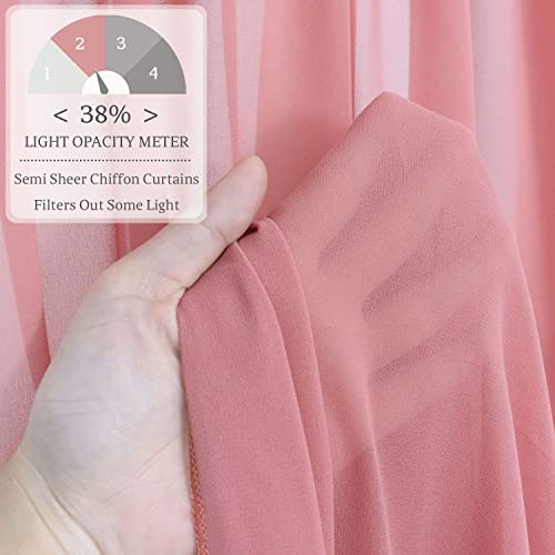 ROMANKAS Dusty Rose Ceiling Drapes 6 Panels 5x10ft Ceiling Drapes for Weddings Ceiling Fabric Draping Fabric Wedding Drape for Ceilings Party Ceremony Swag Decorations Tent Draping