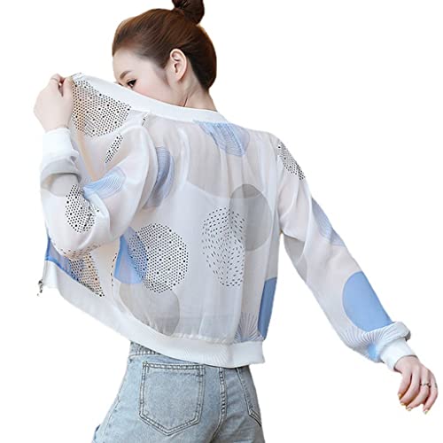 Veste en mousseline d'été à coupe courte et manches fluides amples